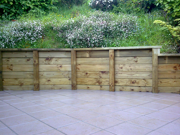 Paving and retaining wall